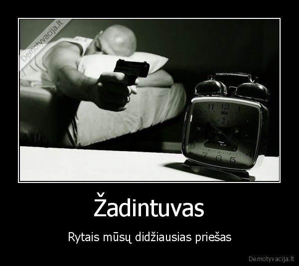 miegas, zadintuvas, mokykla