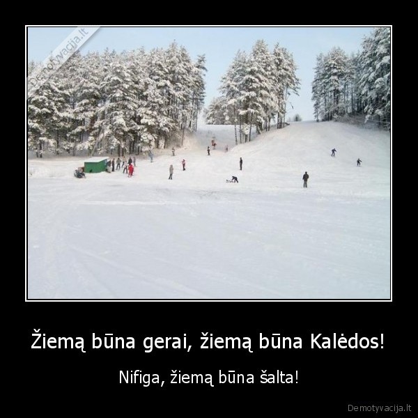 Žiemą būna gerai, žiemą būna Kalėdos!