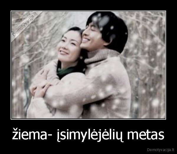 žiema- įsimylėjėlių metas