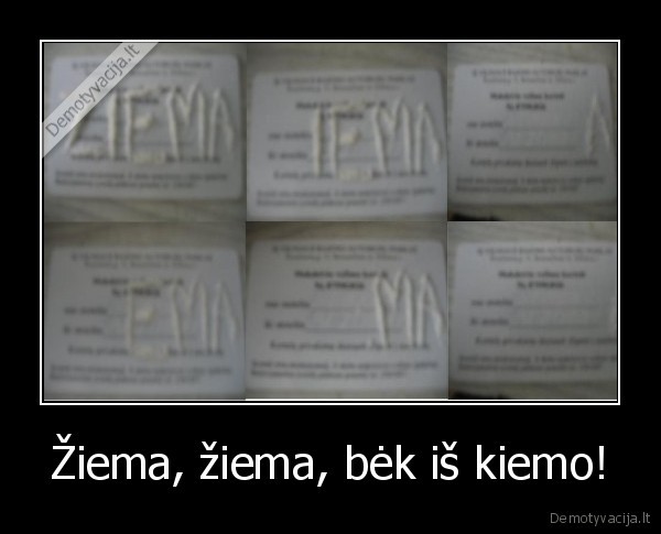 Žiema, žiema, bėk iš kiemo!