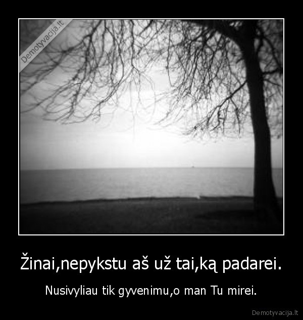 Žinai,nepykstu aš už tai,ką padarei.
