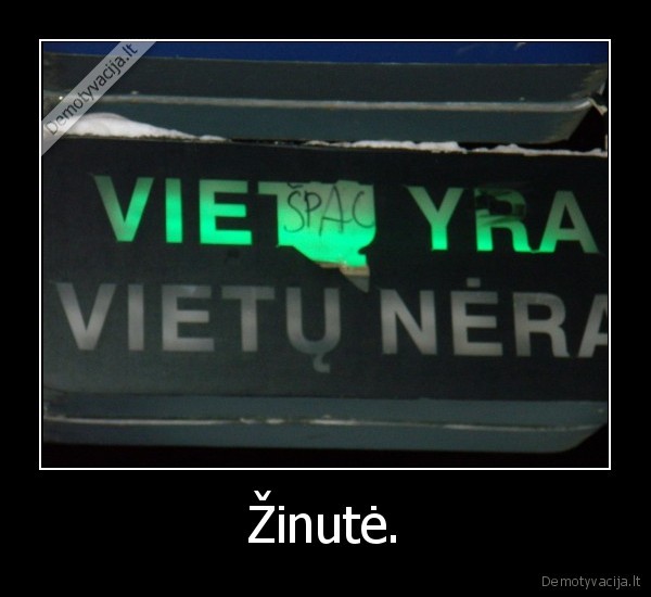 Žinutė.
