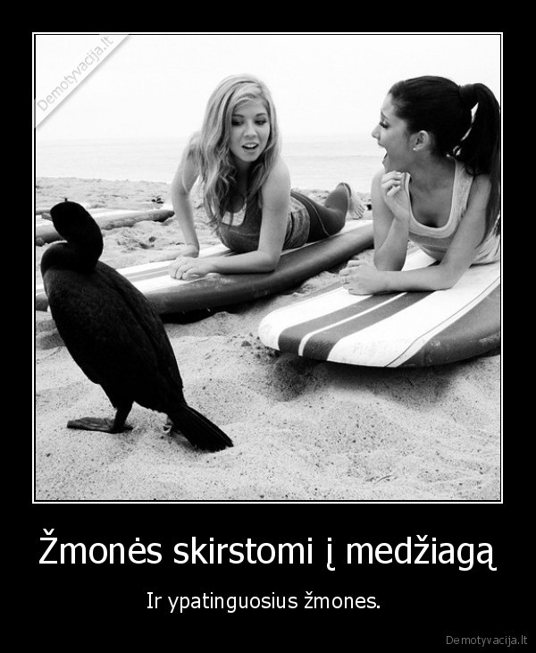 Žmonės skirstomi į medžiagą
