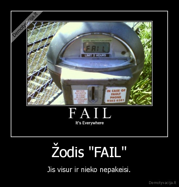 Žodis &quot;FAIL&quot;
