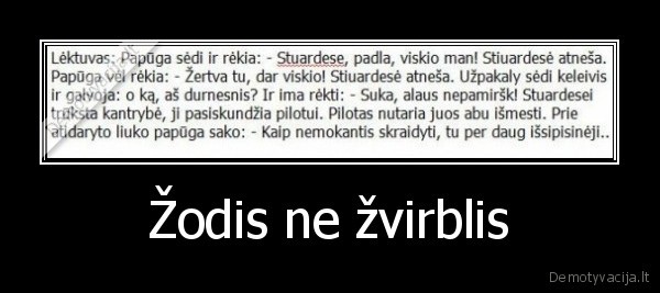 Žodis ne žvirblis