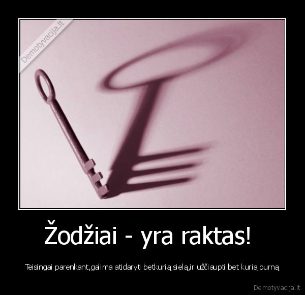 Žodžiai - yra raktas! 