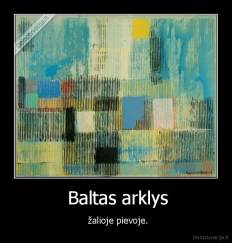  Baltas arklys -   žalioje pievoje.