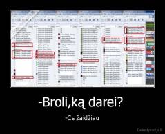 -Broli,ką darei?  - -Cs žaidžiau