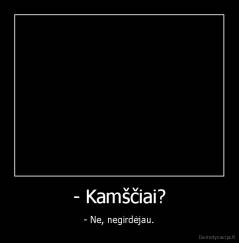 - Kamščiai? - - Ne, negirdėjau.