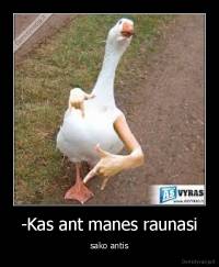 -Kas ant manes raunasi - sako antis