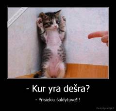 - Kur yra dešra? - - Prisiekiu šaldytuve!!!