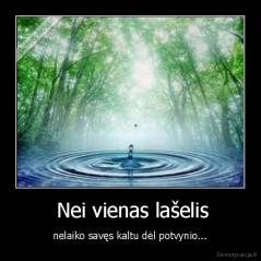  Nei vienas lašelis - nelaiko savęs kaltu dėl potvynio...