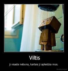  Viltis - ji visada nebuna, kartais ji apleidzia mus.