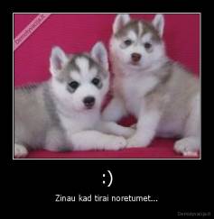 :) - Zinau kad tirai noretumet...