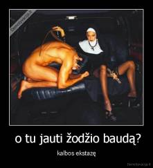  o tu jauti žodžio baudą? - kalbos ekstazę