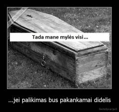 ...jei palikimas bus pakankamai didelis - 