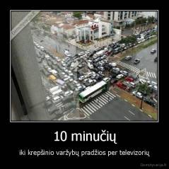 10 minučių - iki krepšinio varžybų pradžios per televizorių