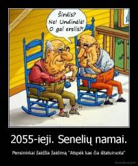 2055-ieji. Senelių namai. - Pensininkai žaidžia žaidimą "Atspėk kas čia ištatuiruota"