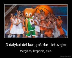 3 dalykai del kurių aš dar Lietuvoje: - Merginos, krepšinis, alus.