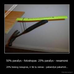 50% parašys - fotoshopas  25% parašys - nesamonė - 20% tiesiog nesupras, ir tik tu vienas - pabandysi pakartoti...