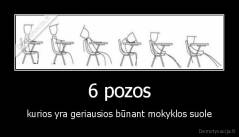 6 pozos - kurios yra geriausios būnant mokyklos suole