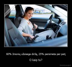 60% žmonių užsisega diržą, 25% persimeta per patį - O kaip tu?
