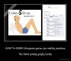 6196*5=30980 Užuojauta geriau jau nebūtų postinus - Nu bent presą grąžų turės