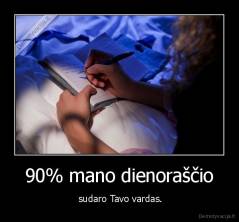 90% mano dienoraščio -  sudaro Tavo vardas.