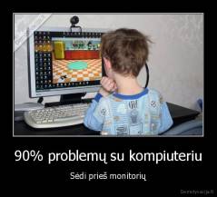 90% problemų su kompiuteriu - Sėdi prieš monitorių