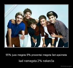 95% juos megsta 8% procentai megsta bet apsimeta - kad nemegsta 2% nekenčia