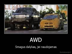 AWD - Smagus dalykas, jei naudojamas