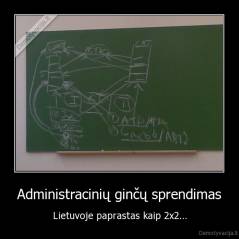 Administracinių ginčų sprendimas - Lietuvoje paprastas kaip 2x2...