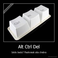 Alt Ctrl Del - Iskilo bedu? Pasikviesk sita chebra