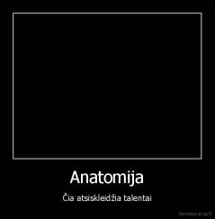 Anatomija - Čia atsiskleidžia talentai