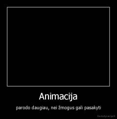 Animacija - parodo daugiau, nei žmogus gali pasakyti