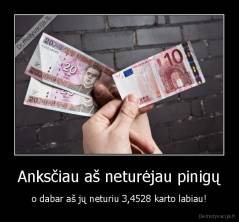 Anksčiau aš neturėjau pinigų - o dabar aš jų neturiu 3,4528 karto labiau!