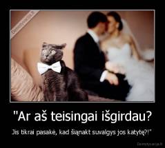 "Ar aš teisingai išgirdau? - Jis tikrai pasakė, kad šiąnakt suvalgys jos katytę?!"
