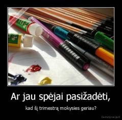 Ar jau spėjai pasižadėti, - kad šį trimestrą mokysies geriau?