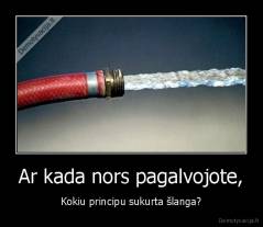 Ar kada nors pagalvojote, - Kokiu principu sukurta šlanga?