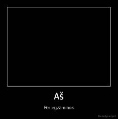 Aš - Per egzaminus