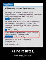 Aš ne rasistas, - aš tik negrų nemėgstu