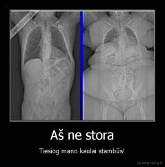Aš ne stora - Tiesiog mano kaulai stambūs!