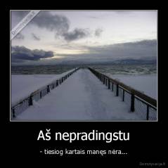 Aš nepradingstu - - tiesiog kartais manęs nėra...