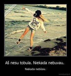 Aš nesu tobula. Niekada nebuvau.  - Niekada nebūsiu.