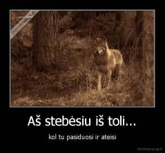 Aš stebėsiu iš toli... - kol tu pasiduosi ir ateisi
