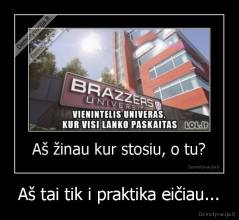 Aš tai tik i praktika eičiau... - 