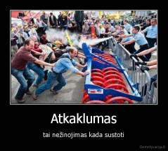 Atkaklumas - tai nežinojimas kada sustoti