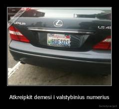 Atkreipkit demesi i valstybinius numerius - 