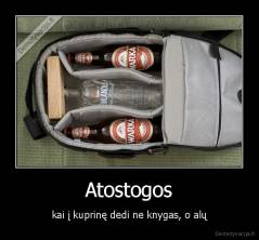 Atostogos - kai į kuprinę dedi ne knygas, o alų