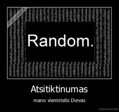 Atsitiktinumas - mano vienintelis Dievas